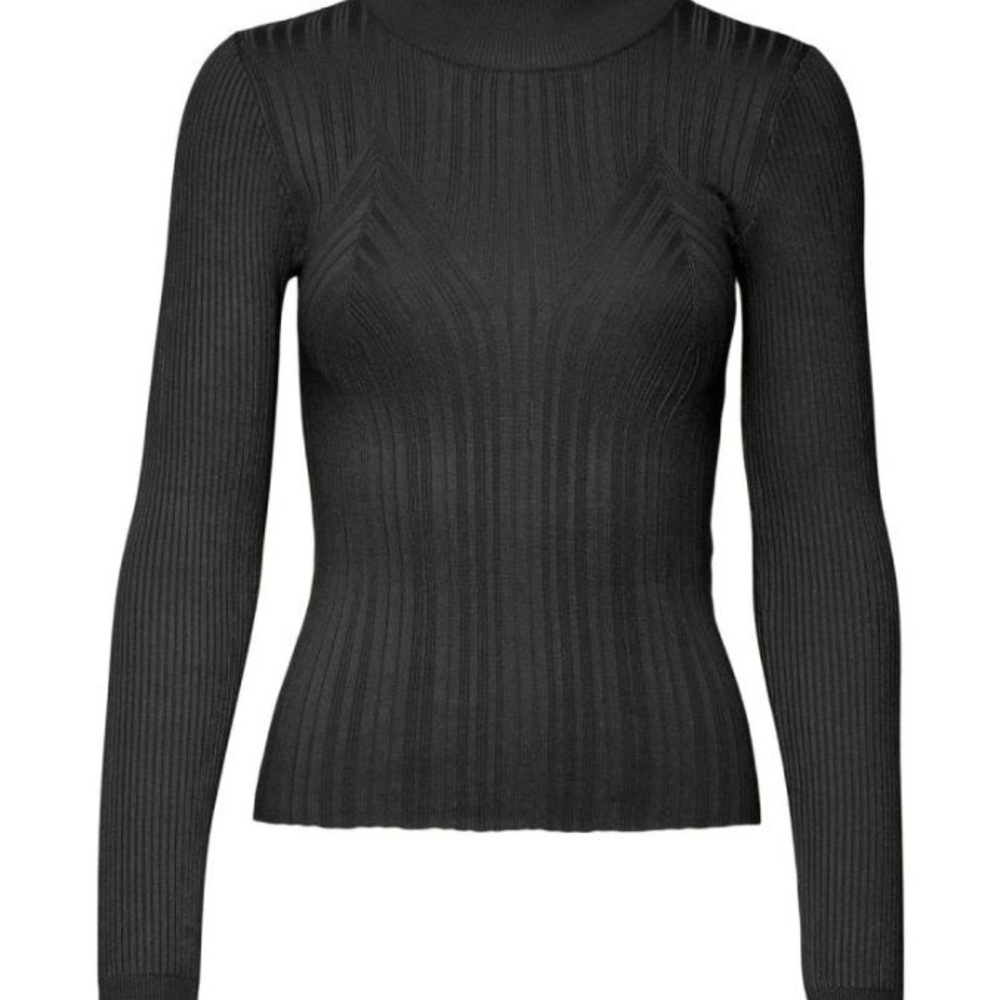 Vero Moda Black High Neck Ribbed SALLY